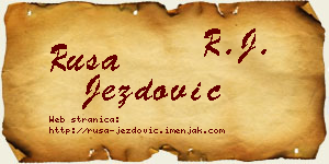 Rusa Jezdović vizit kartica